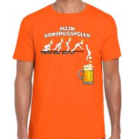 Bellatio Decorations Koningsdag verkleed t shirt   voor heren   aftellen naar Koningsspelen   oranje