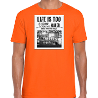 Koningsdag verkleed T shirt voor heren   vintage poster   oranje   feestkleding