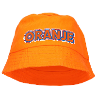 Koningsdag vissershoedje/bucket hat   oranje   57 58 cm