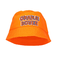 Koningsdag vissershoedje/bucket hat oranje   oranje boven   57 58 cm