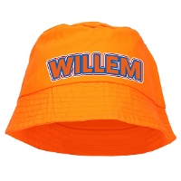 Koningsdag vissershoedje/bucket hat oranje   Willem   57 58 cm
