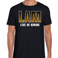 Lam leve de de Koning / Koningsdag t shirt / shirt zwart voor heren
