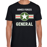 Landmacht / Armed forces verkleed t shirt zwart voor heren