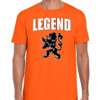 Legend met leeuw oranje t shirt Holland / Nederland supporter EK/ WK voor heren