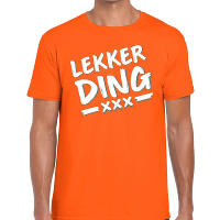 Lekker Ding fun t shirt oranje heren