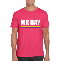 LGBT t shirt   roze   Mister Gay   voor heren   cadeau shirt   herenkleding