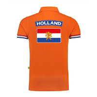 Luxe Holland supporter poloshirt   200 gr katoen   heren   oranje   Nederland   Koningsdag kleding