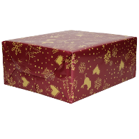 Luxe Kerst inpakpapier   cadeaupapier   bordeaux   Kerst Classics   1x rollen   250 x 70 cm