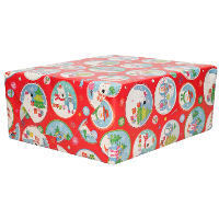 Luxe Kerst inpakpapier   cadeaupapier   rood   Kerst sfeer kinderen   1x rollen   250 x 70 cm