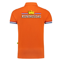 Luxe Koningsdag poloshirt oranje 200 grams voor heren