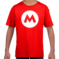 Mario loodgieter   verkleed t shirt   rood   voor kinderen   carnaval