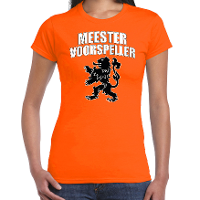 Meester voorspeller met leeuw oranje t shirt Holland / Nederland supporter EK/ WK voor dames