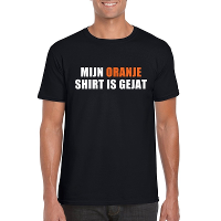 Mijn oranje shirt is gejat t shirt zwart heren