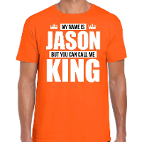 Naam cadeau t shirt   my name is Jacco   but you can call me King   oranje   heren   koningsdag