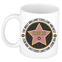 Naam mok Elisabeth   wit   Most Brilliant   keramiek   300 ml   cadeau collega beker
