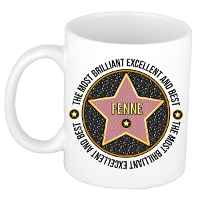 Naam mok Fenne   wit   Most Brilliant   keramiek   300 ml   cadeau collega beker