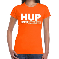 Nederland supporter t shirt Hup LeeuWinnen oranje dames