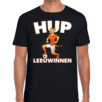 Nederland supporter t shirt Hup Leeuwinnen zwart heren