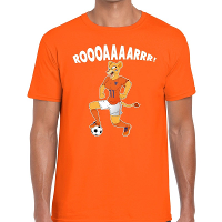 Nederland supporter t shirt Leeuwin roooaaaarrr oranje heren