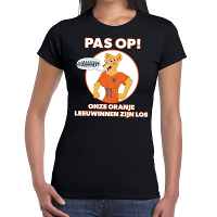 Nederland supporter t shirt Leeuwinnen zijn los zwart dames