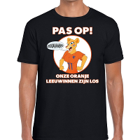 Nederland supporter t shirt Leeuwinnen zijn los zwart heren