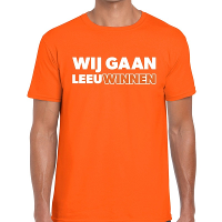 Nederland supporter t shirt Wij gaan Leeuwinnen oranje heren