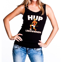 Nederland supporter tanktop Hup LeeuWinnen zwart dames