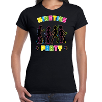 Nineties party verkleed t shirt dames   jaren 90 feest outfit   90s party   zwart