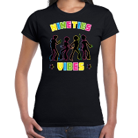 Nineties party verkleed t shirt dames   jaren 90 feest outfit   90s vibes   zwart