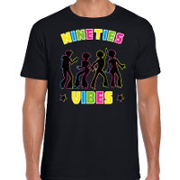 Nineties party verkleed t shirt heren   jaren 90 feest outfit   90s vibes   zwart