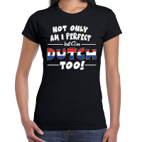 Not only perfect Dutch / Holland t shirt zwart voor dames