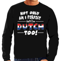Not only perfect Dutch / Nederland sweater zwart voor heren