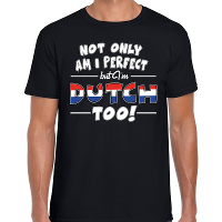 Not only perfect Dutch / Nederland t shirt zwart voor heren