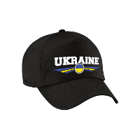 Oekraine / Ukraine landen pet   baseball cap   zwart   volwassenen