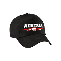 Oostenrijk   Austria landen petje   baseball cap   zwart   volwassenen   supporters