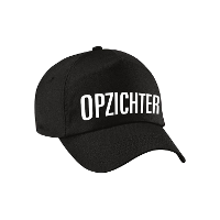 Opzichter verkleed petje   zwart   volwassenen   baseballcap