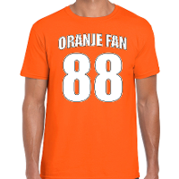 Oranje fan nummer 88 oranje t shirt Holland / Nederland supporter EK/ WK voor heren