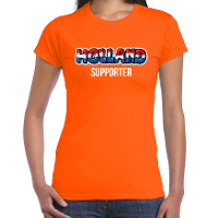 Oranje fan t shirt   Holland / Nederland   supporters   sport   voor dames   koningsdag