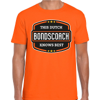 Oranje / Holland supporter bondscoach t shirt oranje voor heren