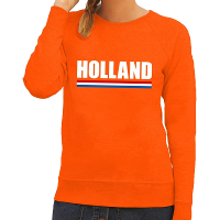 Bellatio Decorations Oranje Holland supporters sweater   trui   dames   Koningsdag   sport event