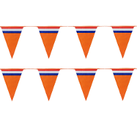 Bellatio Decorations   Oranje Holland vlaggenlijnen   2x stuks van 10 meter