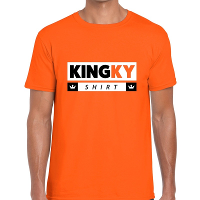 Oranje Kingky t shirt voor heren