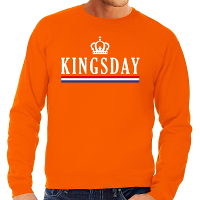 Oranje Kingsday sweater   voor heren   lange mouwen