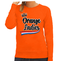 Oranje Koningsdag sweater   Orange Ladies   dames
