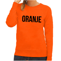 Oranje Koningsdag sweater   Oranje   dames
