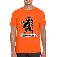 Oranje Koningsdag t shirt   Bier koning   heren
