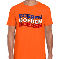 Oranje Koningsdag t shirt   boeren protest   voor heren
