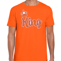 Oranje Koningsdag t shirt   king   voor heren