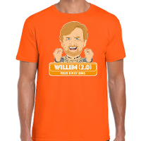 Oranje Koningsdag t shirt   kingky king   voor heren
