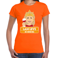 Oranje Koningsdag t shirt   lam leve de koning   Maxima   dames
